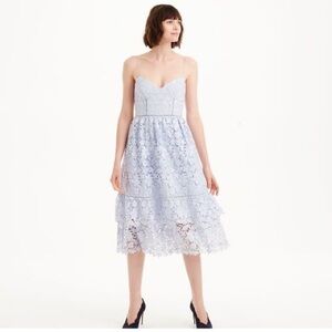 Club Monaco Nanhah Lace Midi Dress in Light Bkue - Size 00